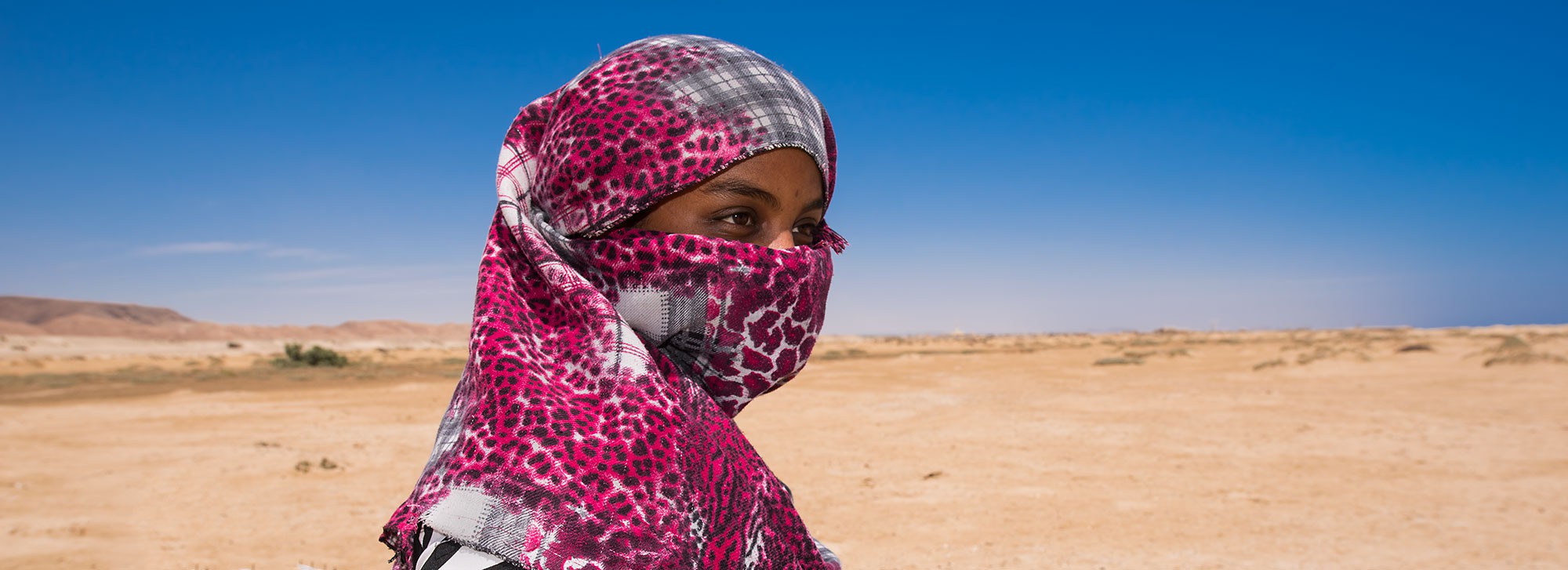 Egyptian Beduin Woman at ras Abu Ghusun, Red Sea